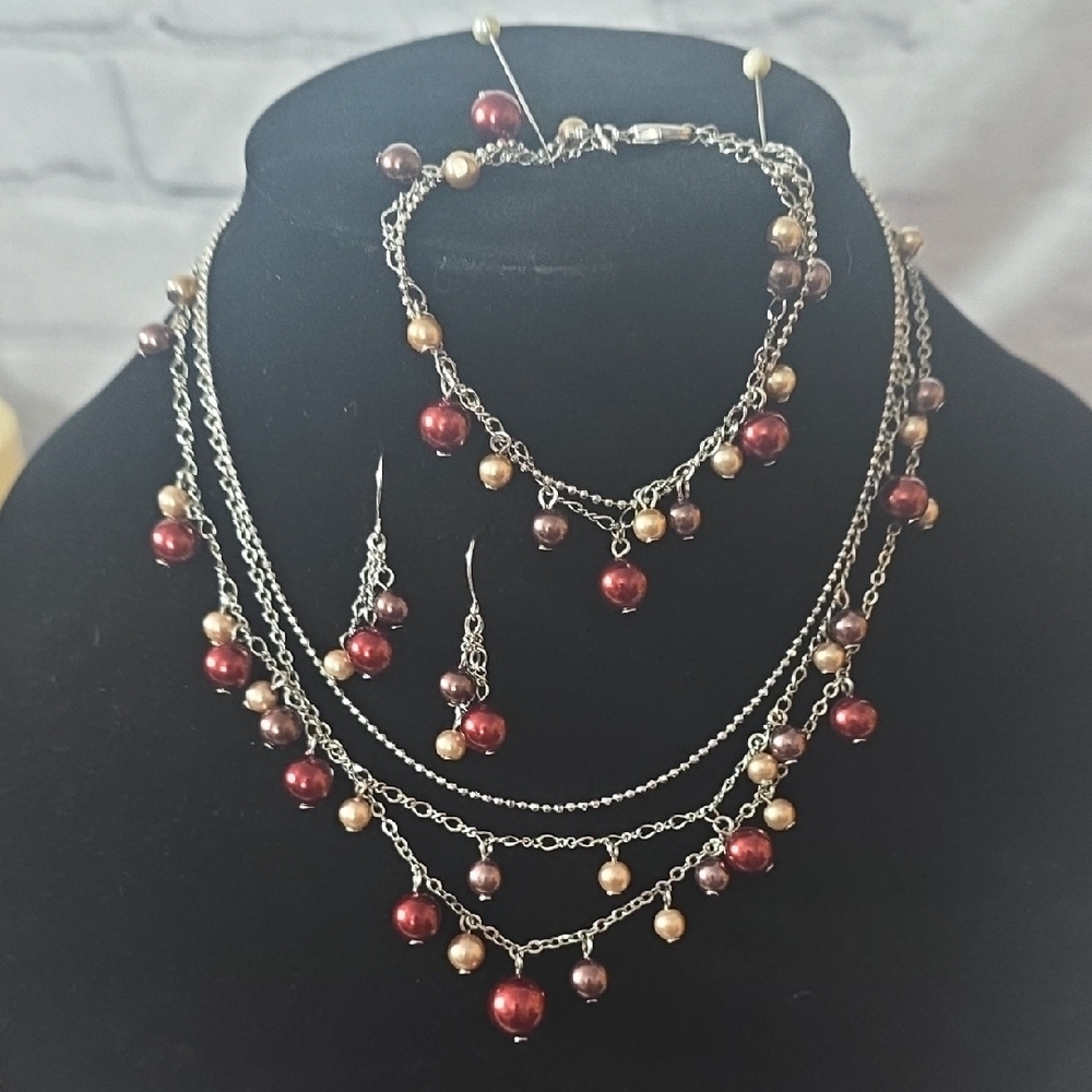 Premier Designs JULIET Demi-Parure Jewelry Set Necklace Bracelet Earrings